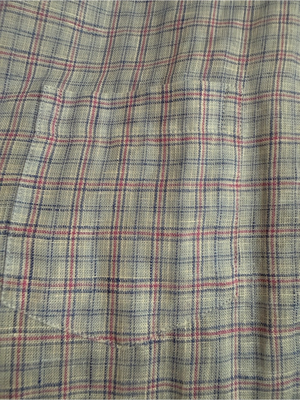 Frank & Eileen Women’s Barry Light Blue/Pink Plaid Button-Up Linen Shirt - Picture 5 of 9
